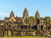 Abendsonne auf der Tempelanlage Angkor Wat - Kambodscha